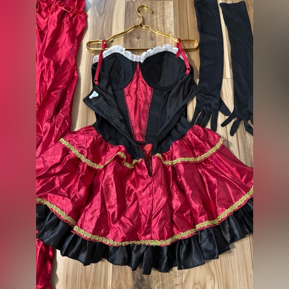 Spirit Little Red Riding Hood Corset Gloves Cape Costume Play Size M - Picture 14 of 16